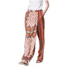 ZARA Bohemian style wrap harem pants culottes Sz XS